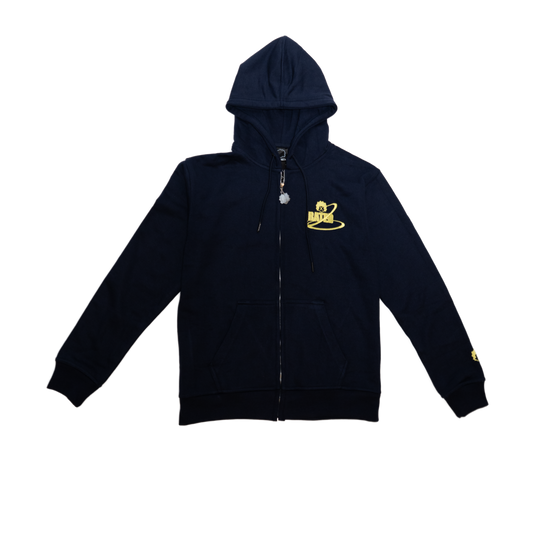 NAVY BLUE SIGNATURE ZIP-UP HOODIE