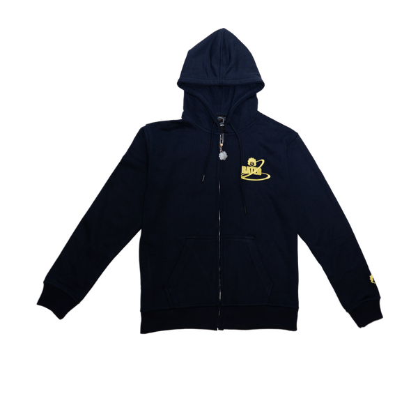 NAVY BLUE SIGNATURE ZIP-UP HOODIE